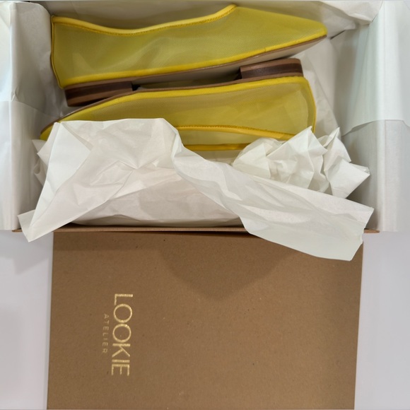 Lookie Atelier Yellow Mesh Ballet Flats - Picture 8 of 9